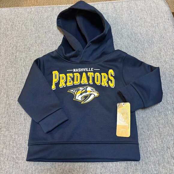 Nashville Predators Navy Team Lock Up Pullover Hoodie, Toodler - Picture 1 of 6